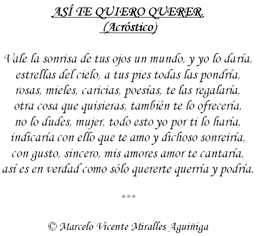 Asi te quiero querer