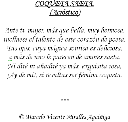 Coqueta saeta