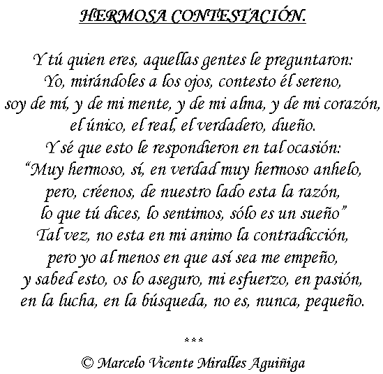 Hermosa contestacion